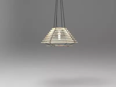 Wood Lamp R208 - Laser Cut 3D model