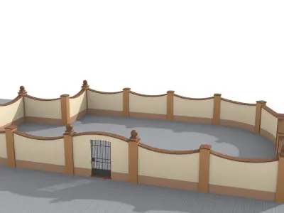Modular walls 3D model