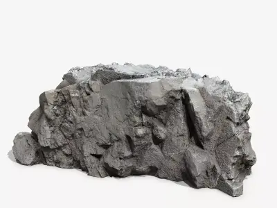 Mountain Low-poly 3D model 4
