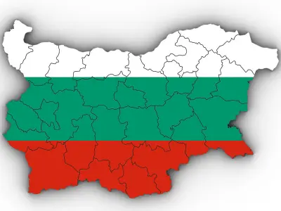 3d Political Map of Bulgaria 3D model