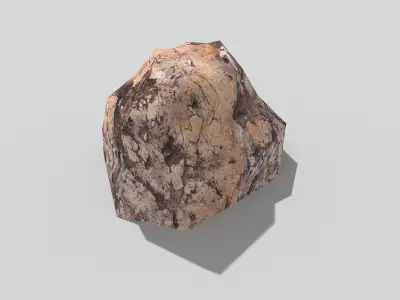 low poly rock Low-poly 3D model