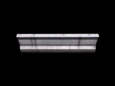  3d High Render Concrete Barrier Traffic Isolated 3D model