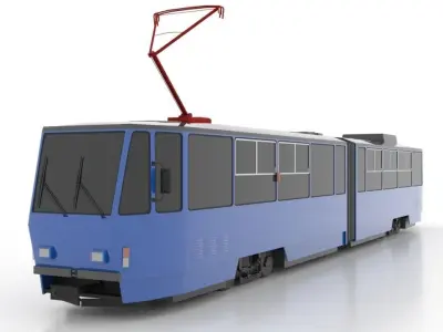 Tatra KT4YU Low Low-poly 3D model