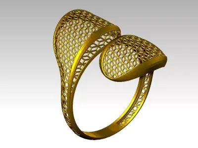 BEAUTIFUL LIGHT WEIGHT RING READY TO PRINT 3D print model