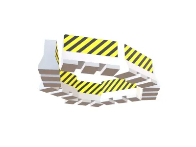 Road Barriers v4 004 Low-poly 3D model