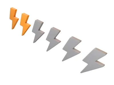 Lightning Ranking Symbol V1 003 Low-poly 3D model
