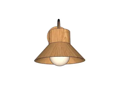 Wood Hood Sconce 3D model