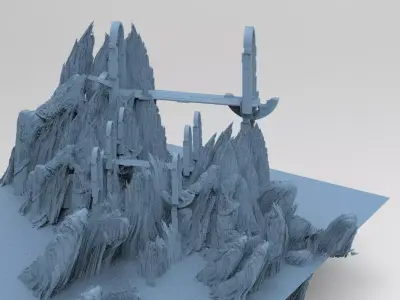 Mines of Moria castle 7  3D model