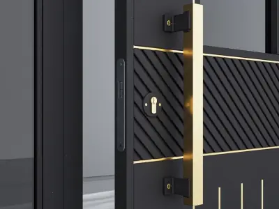 Aluminium door 282 3D model