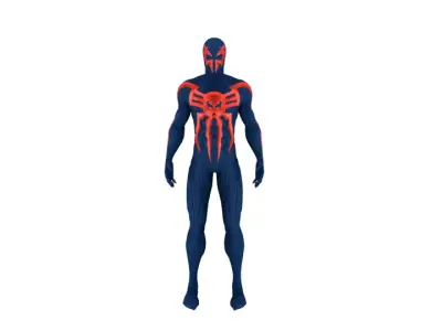 Spider-man 2099 Low-poly 3D model
