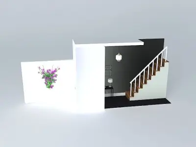 hall with street panorama photos 3D model