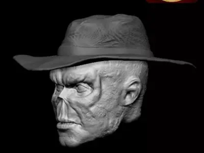 The Ghoul - Fallout Head Sculpt - Custom Action Figure  3D print model