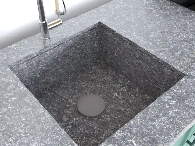 Kitchen Model 5 with cabinets and drawers 3D model