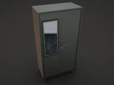 Almirah locker Low-poly 3D model