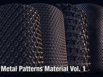 20 Metal Patterns PBR Material Texture
