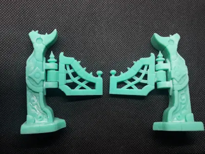 Fantasy fence door 3d print 3D print model