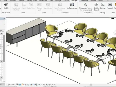 3d mode Furniture revit 2018 3D model