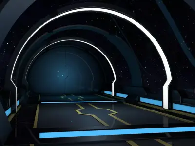 Sci Fi Bridge 3D model