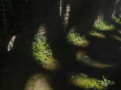 Tunnel Ruins Scene 3D model