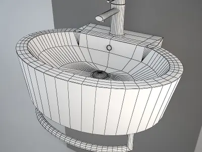 Simas LFT24 wash-basin 3D model
