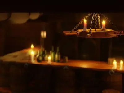 Medieval Tavern Low-poly 3D model