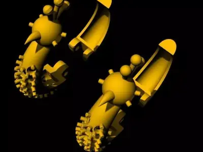 Peacock Hoop Earrings 3dm file 3D print model