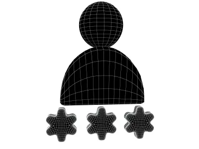 User Password Icon v1 004 Low-poly 3D model