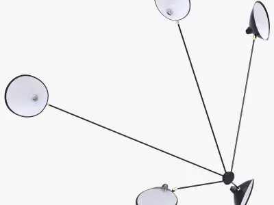 Serge Mouille Spider Sconce Five Arms MSC-SP5 3D model