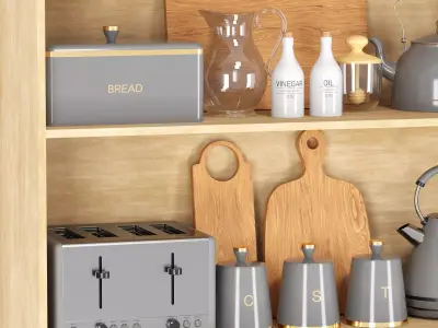 Kitchen accessories set 03 3D model