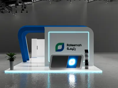Mezzanine Exhibition booth 15x6 3D model