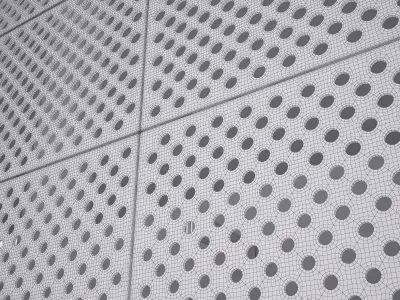 perforated metal panel N6 3D model 3D model