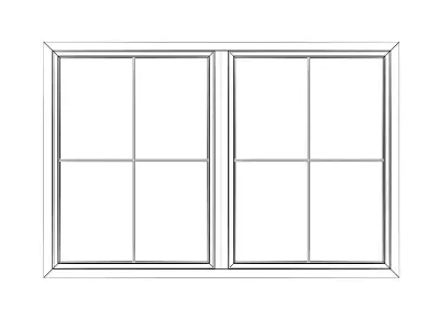 Wooden Window 07 3D model