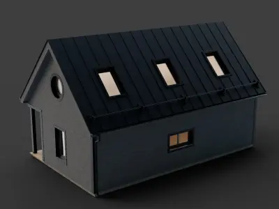 Modern Cabin House 3D model