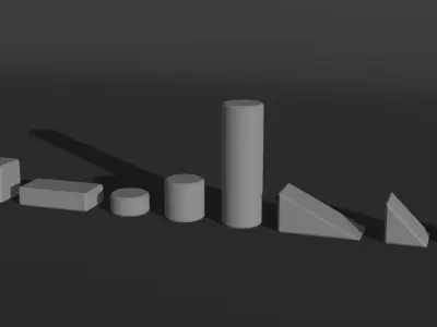 29 Building Blocks for All Types of Structures - Texture Ready Low-poly 3D model