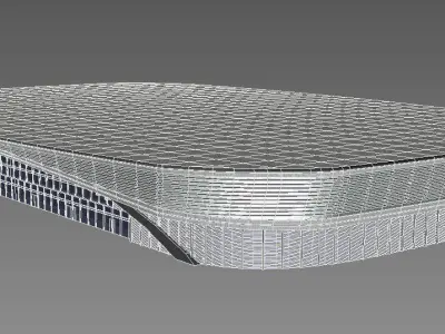 five stadiums Low-poly 3D model