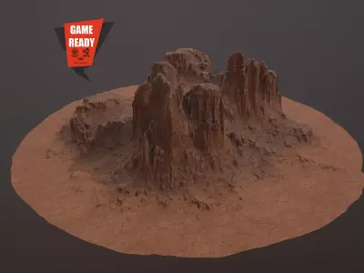 CANYON ROCK PBR Low-Poly Low-poly 3D model