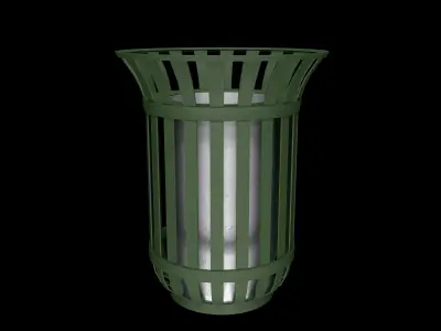 Trash can Low-poly 3D model