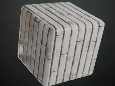 Stylized White Wood Planks Texture