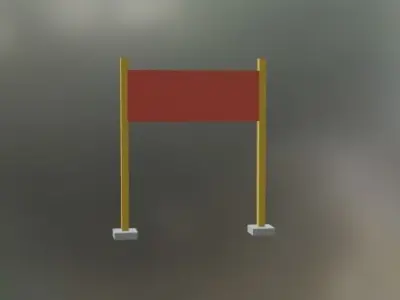 Finish line Finish Gate  Low Poly  Free low-poly 3D model