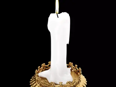 classic Candle Holder 3d Model Low-poly 3D model