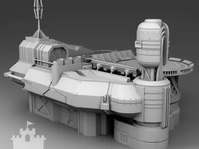 Martian special training base 3D print model