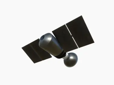 Satellite D06 Steel Black - SciFi Space Design Low-poly 3D model
