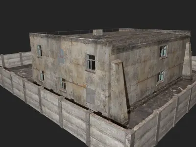 old building  Low-poly 3D model