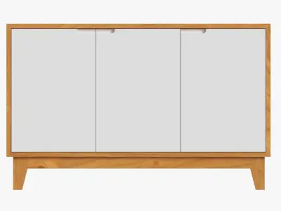 TV stand with drawers 02 3D model