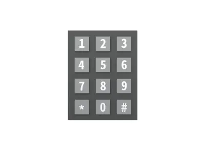 Keypad v1 001 Low-poly 3D model