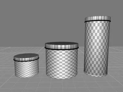 Round Tea Tins with Slip Lid Set 3D model