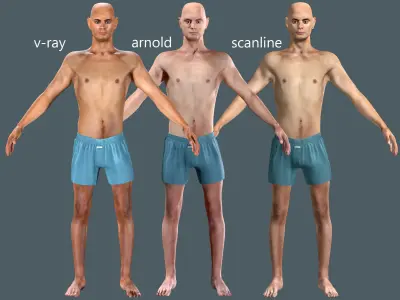 Human Model Generic Thin Male Low-poly 3D model