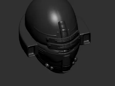 helmet high poly sculpt 3d printable ver 7 3D model 3D model 154
