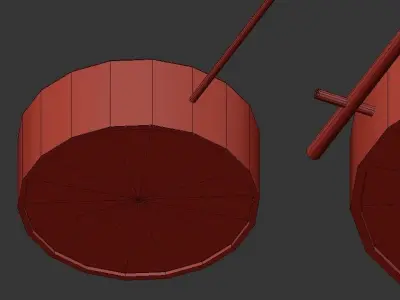 Excel three circular pendant lights hanging from ceiling 3D model