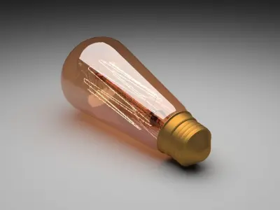 Edison Light Bulb E26 3D model